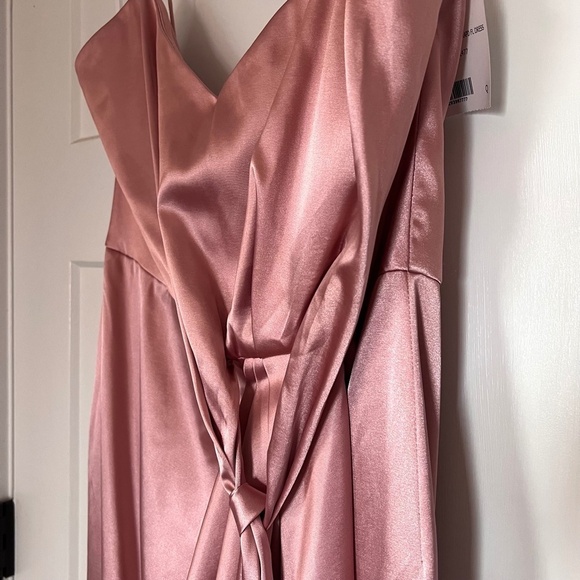 AFTER SIX Midi Dress with Draped Tulip Skirt Color Desert Rose, 8, NWT 6828 - Picture 2 of 9